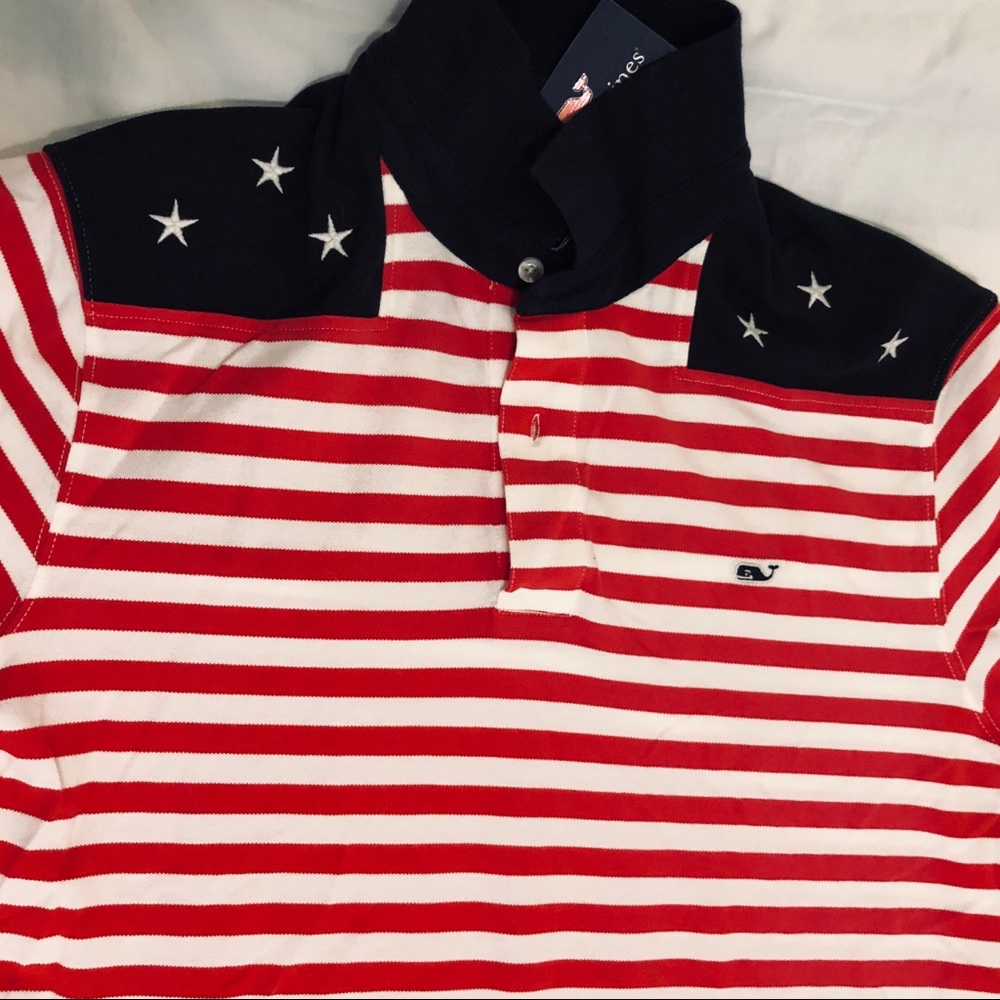 Vineyard Vines Shep America polo. Slim fit Medium